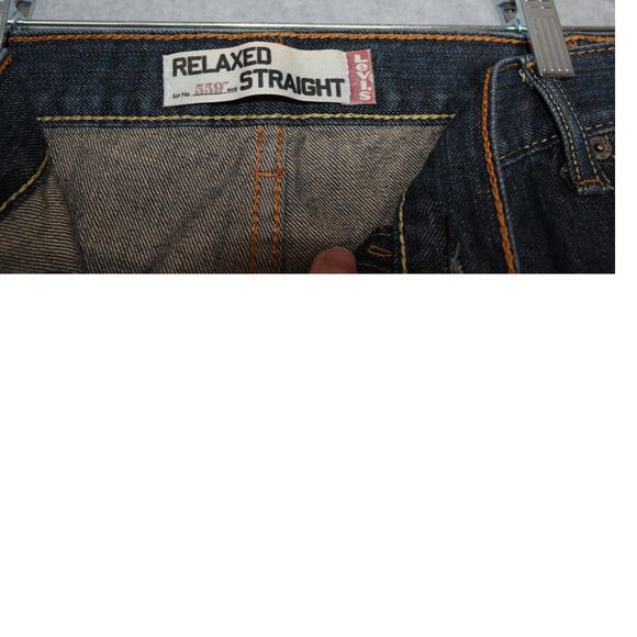 Levi's 559 Relaxed Straight 44X30 Jeans Classic Denim Dark‎ Wash - Picture 6 of 8